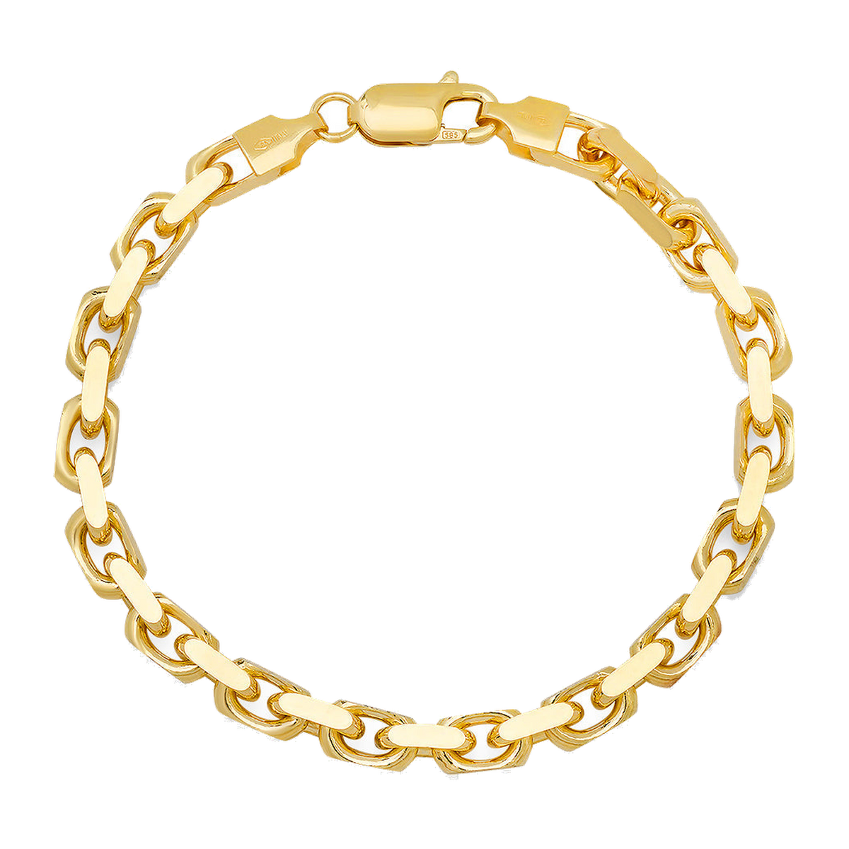 5MM Solid Heavy Link Bracelet — yellow gold
