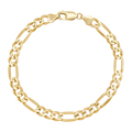 6.2MM Solid Figaro Bracelet — yellow gold