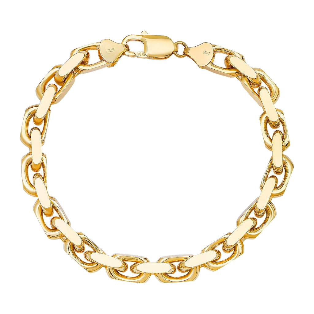 6.5MM Solid Heavy Link Bracelet — yellow gold