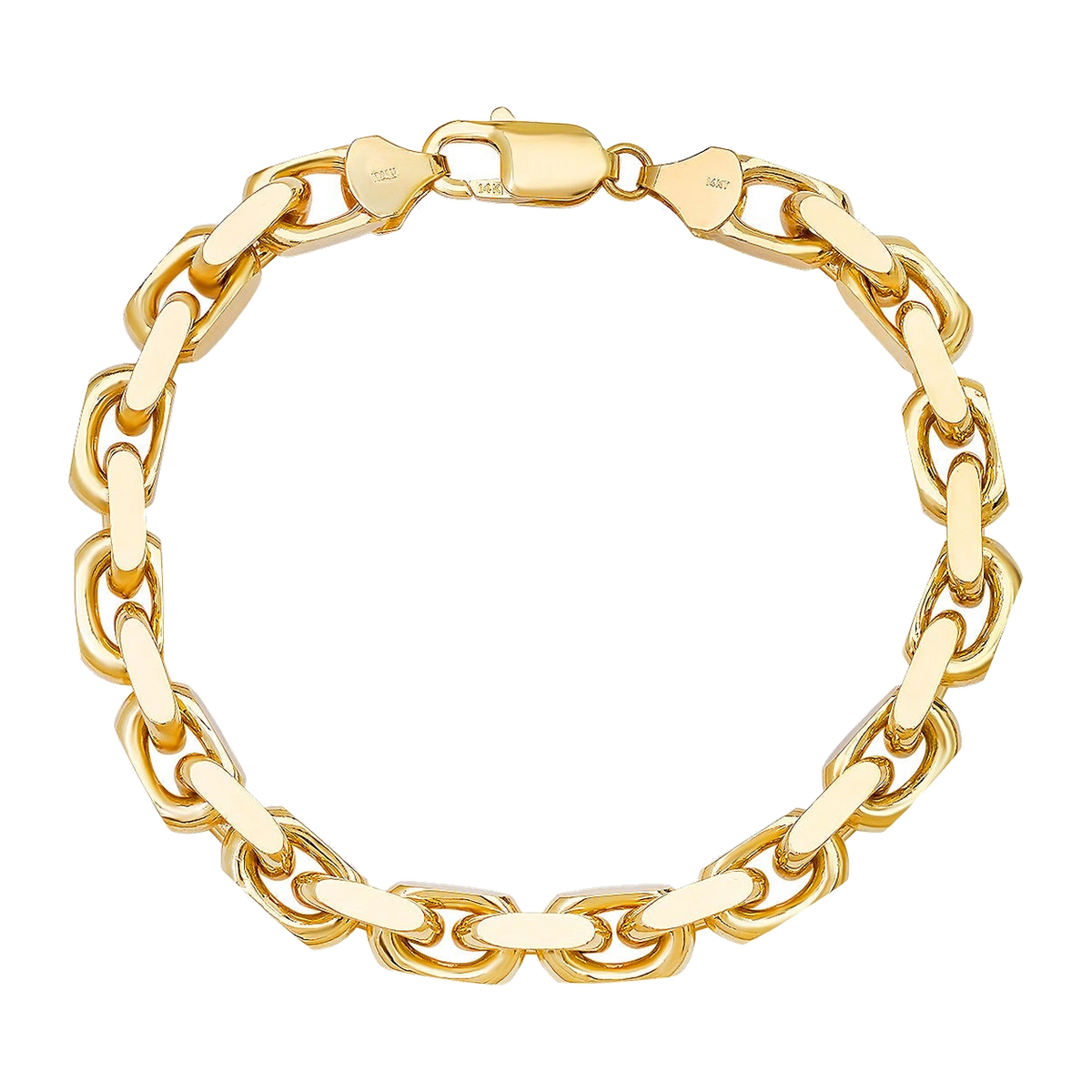 6.5MM Solid Heavy Link Bracelet — yellow gold