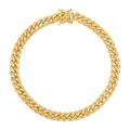 6MM Solid Miami Cuban Link Bracelet — yellow gold