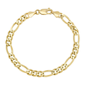 7.5MM Solid Figaro Bracelet — yellow gold