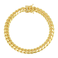 7MM Solid Miami Cuban Link Bracelet — yellow gold