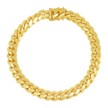 8MM Solid Miami Cuban Link Bracelet — yellow gold